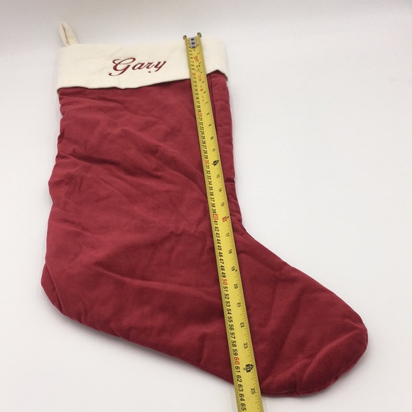Pottery Barn Velvet Christmas Stocking Xmas “Gary” - Picture 8 of 10